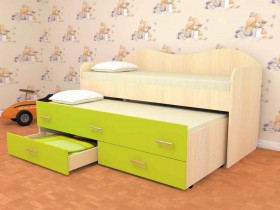 Кровать детская Нимфа двухместная 2.0 Венге/Дуб молочный в Полтавке - poltavka.katalogmebeli.com | фото 2