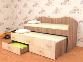 Кровать детская Нимфа двухместная 2.0 Венге/Дуб молочный в Полтавке - poltavka.katalogmebeli.com | фото 3