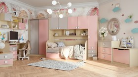 Детская комната Грэйси (Розовый/Серый/корпус Клен) в Полтавке - poltavka.katalogmebeli.com | фото 13