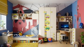 Детская комната Клаксон (Бежевый/корпус Клен) в Полтавке - poltavka.katalogmebeli.com | фото