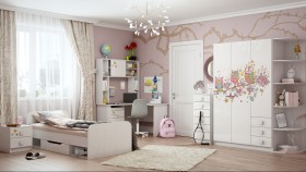 Детская комната Совушки (Белый/корпус Выбеленное дерево) в Полтавке - poltavka.katalogmebeli.com | фото 5