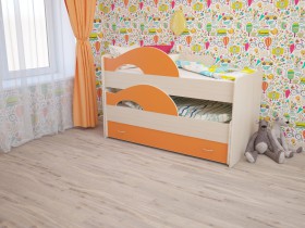 Кровать детская Радуга 1600 Млечный дуб/Венге в Полтавке - poltavka.katalogmebeli.com | фото 3