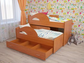 Кровать детская Радуга 1600 Млечный дуб/Венге в Полтавке - poltavka.katalogmebeli.com | фото 6