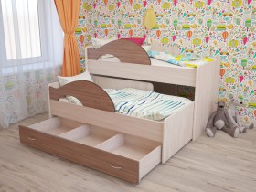 Кровать детская Радуга 1600 Млечный дуб/Венге в Полтавке - poltavka.katalogmebeli.com | фото 7