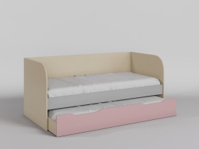 Диван-кровать Грэйси (Розовый/Серый/корпус Клен) в Полтавке - poltavka.katalogmebeli.com | фото