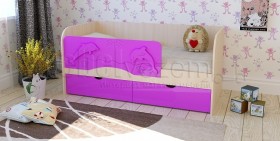 Друзья Кровать детская 2 ящика 1.6 Фиолетовый глянец в Полтавке - poltavka.katalogmebeli.com | фото