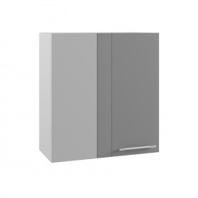 Гарда ПУ 650 шкаф верхний угловой (Белый Эмалит/корпус Серый) в Полтавке - poltavka.katalogmebeli.com | фото