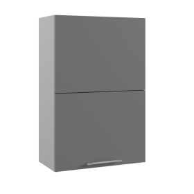 Гарда ВПГПМ 600 шкаф верхний высокий Blum Aventos (Белый Эмалит/корпус Серый) в Полтавке - poltavka.katalogmebeli.com | фото