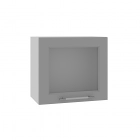 Гарда ВПГС 500 шкаф верхний горизонтальный со стеклом высокий (Белый Эмалит/корпус Серый) в Полтавке - poltavka.katalogmebeli.com | фото