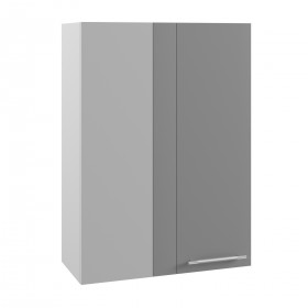 Гарда ВПУ 650 шкаф верхний угловой высокий (Белый Эмалит/корпус Серый) в Полтавке - poltavka.katalogmebeli.com | фото