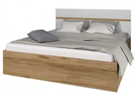 Ким кровать 1,4 (Дуб сонома/белый глянец) в Полтавке - poltavka.katalogmebeli.com | фото