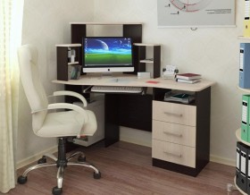 Компьютерный стол Каспер (венге/лоредо) в Полтавке - poltavka.katalogmebeli.com | фото 1