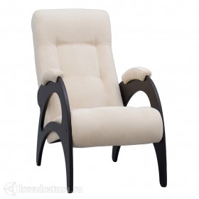 Кресло для отдыха Неаполь Модель 9 без лозы (Венге-эмаль/Ткань Ваниль Verona Vanilla) в Полтавке - poltavka.katalogmebeli.com | фото 1