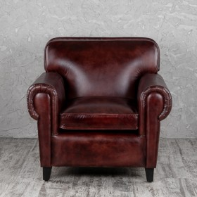Кресло кожаное Элегант (Бордовый) в Полтавке - poltavka.katalogmebeli.com | фото 7