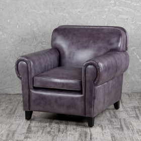 Кресло кожаное Элегант (Фиолетовый) в Полтавке - poltavka.katalogmebeli.com | фото 1