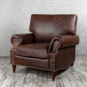 Кресло кожаное Лофт Аристократ (ширина 1100 мм) в Полтавке - poltavka.katalogmebeli.com | фото 1