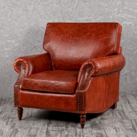 Кресло кожаное Лофт Аристократ (кожа буйвола) в Полтавке - poltavka.katalogmebeli.com | фото 1