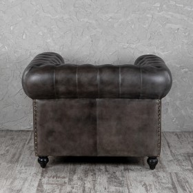Кресло кожаное Лофт Честер (акация) в Полтавке - poltavka.katalogmebeli.com | фото 7