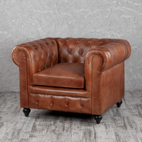 Кресло кожаное Лофт Честер (кожа) в Полтавке - poltavka.katalogmebeli.com | фото