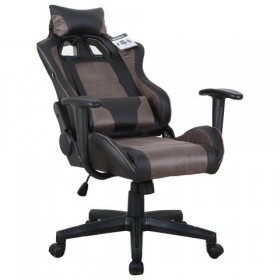 Кресло компьютерное BRABIX GT Racer GM-100 (черный, коричневый) в Полтавке - poltavka.katalogmebeli.com | фото 2