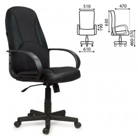 Кресло офисное BRABIX City EX-512 (черное) в Полтавке - poltavka.katalogmebeli.com | фото 1
