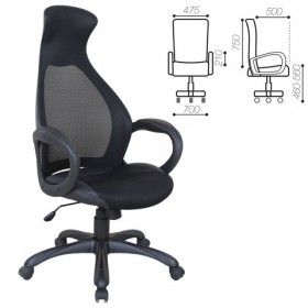 Кресло офисное BRABIX Genesis EX-517 (черное) в Полтавке - poltavka.katalogmebeli.com | фото