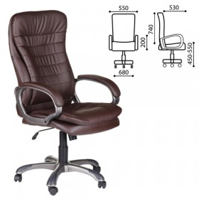 Кресло офисное BRABIX Omega EX-589 (коричневое) в Полтавке - poltavka.katalogmebeli.com | фото 1