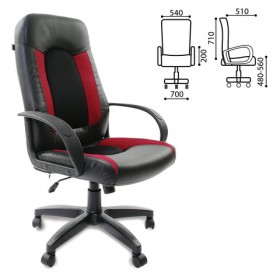 Кресло офисное BRABIX Strike EX-525 (черно-красный) в Полтавке - poltavka.katalogmebeli.com | фото