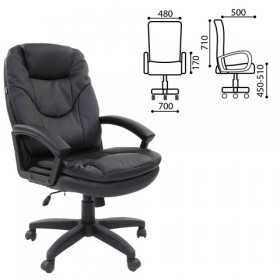 Кресло офисное BRABIX Trend EX-568 (черный) в Полтавке - poltavka.katalogmebeli.com | фото 1