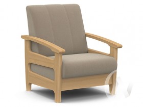 Кресло для отдыха Омега (бук лак/CATANIA LATTE) в Полтавке - poltavka.katalogmebeli.com | фото 1