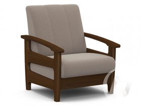 Кресло для отдыха Омега (орех лак/CATANIA COCOA) в Полтавке - poltavka.katalogmebeli.com | фото
