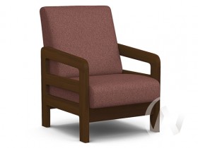 Кресло отдыха Вега-34 (орех лак/UNO BERRY) в Полтавке - poltavka.katalogmebeli.com | фото