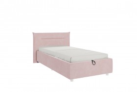 Кровать 0.9 Альба (Нежно-розовый велюр/под-мех) в Полтавке - poltavka.katalogmebeli.com | фото