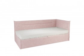 Кровать 0.9 Альба Тахта (Нежно-розовый велюр) в Полтавке - poltavka.katalogmebeli.com | фото