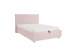 Кровать 1,2 Альба (Нежно-розовый велюр/под-мех) в Полтавке - poltavka.katalogmebeli.com | фото 1