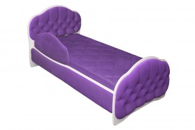 Кровать 160 Гармония 32 Фиолетовый (мягкий бортик) в Полтавке - poltavka.katalogmebeli.com | фото