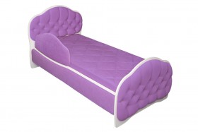 Кровать 160 Гармония 67 Светло-фиолетовый (мягкий бортик) в Полтавке - poltavka.katalogmebeli.com | фото