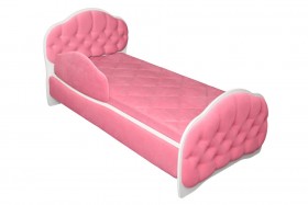 Кровать 160 Гармония 89 Розовый (мягкий бортик) в Полтавке - poltavka.katalogmebeli.com | фото