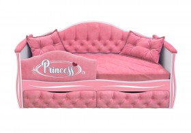 Кровать 160 серии Иллюзия 2 ящика 36 Розовый (мягкий бортик/подушки) в Полтавке - poltavka.katalogmebeli.com | фото