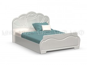 Кровать 1,6м Гармония (Белый/Белый глянец) в Полтавке - poltavka.katalogmebeli.com | фото 1
