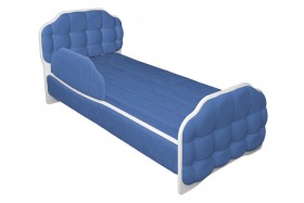 Кровать 170 Атлет 29 Синий (мягкий бортик) в Полтавке - poltavka.katalogmebeli.com | фото