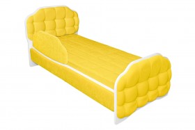 Кровать 180 Атлет 74 жёлтый (мягкий бортик) в Полтавке - poltavka.katalogmebeli.com | фото