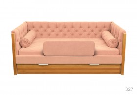 Кровать 180 серии Леди + ящик 15 Бледно-розовый (мягкий бортик/подушка валик) в Полтавке - poltavka.katalogmebeli.com | фото 1