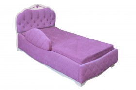 Кровать 190 Гармония Lux 67 Светло-фиолетовый (мягкий бортик) в Полтавке - poltavka.katalogmebeli.com | фото