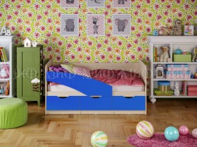 Кровать Бабочки 2,0м (Синий матовый) в Полтавке - poltavka.katalogmebeli.com | фото 1