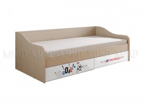Кровать Boy Вега 0,9 м (Дуб беленый/Белый глянец/фотопечать) в Полтавке - poltavka.katalogmebeli.com | фото