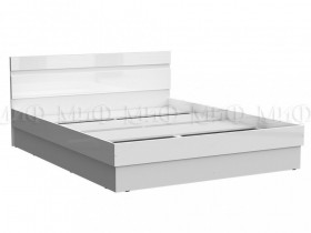 Кровать Челси 1400 (Белый/Белый глянец) в Полтавке - poltavka.katalogmebeli.com | фото