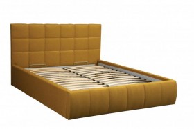 Кровать "Диана" ш. 1400 (Н=1010мм) (жаккард горчица) в Полтавке - poltavka.katalogmebeli.com | фото