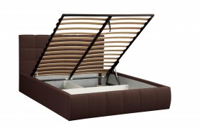 Кровать "Диана" ш. 1600 (Н=1010мм) (жаккард шоколад) в Полтавке - poltavka.katalogmebeli.com | фото