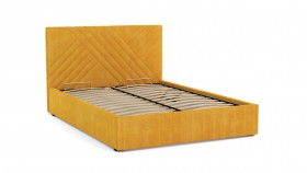 Кровать Гамма ш. 1400 (с основанием для хранения) (велюр тенерифе куркума) в Полтавке - poltavka.katalogmebeli.com | фото 2